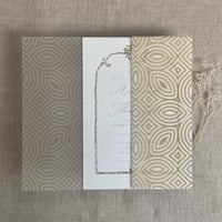 Image 2 of Geometrica printed vellum wrap for 5x7 cards PACK of 10