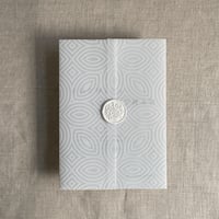 Image 16 of Geometrica printed vellum wrap for 5x7 cards PACK of 10