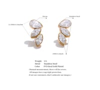Image 2 of  Shiny Cubic Zirconia Exquisite Stud earrings 