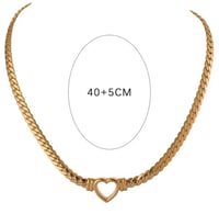 Image 2 of Heart Chain Necklace Stainless Steel