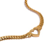 Image 4 of Heart Chain Necklace Stainless Steel