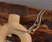 Image 5 of Heart Chain Necklace Stainless Steel