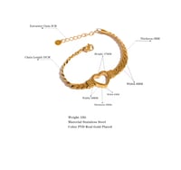 Image 6 of Heart Chain Necklace Stainless Steel