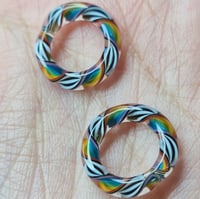 Image 3 of WHT BLK RAINBOW BEAD SET