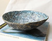 Image 7 of Handmade Stone Texture Paper Mache Bowl | Coastal Decorative Bowl