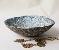 Image 8 of Handmade Stone Texture Paper Mache Bowl | Coastal Decorative Bowl