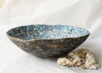 Image 13 of Handmade Stone Texture Paper Mache Bowl | Coastal Decorative Bowl