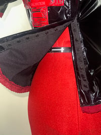 Image 11 of PVC "mutilation is salvation" blouse (black x red)
