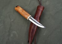 Image 14 of Whittling knife, Fixed Blade 52100, Birch burl handle