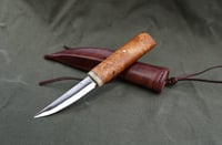 Image 17 of Whittling knife, Fixed Blade 52100, Birch burl handle
