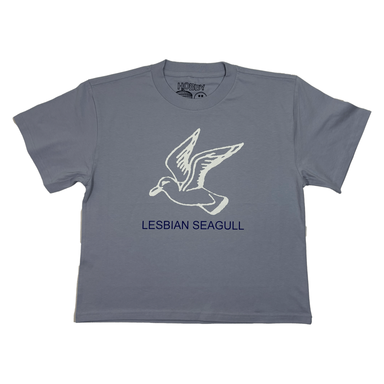 Lesbian Seagull Baby Blue (cropped women's)