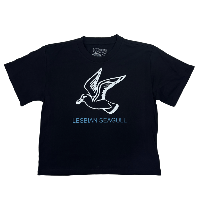 Lesbian Seagull Black (cropped women's)