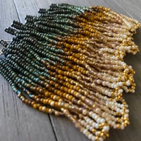 Image 3 of Cattails by the Creek - seed beaded earrings