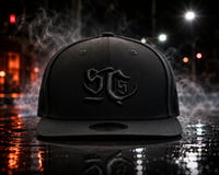 Image 1 of BLACK ON BLACK SCS SNAPBACK