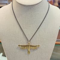 Image 3 of BRONZE  AND STERLING THUNDERBIRD STATEMENT NECKLACE