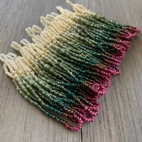 Image 3 of She said 2 Jade, magenta  - seed beaded earrings