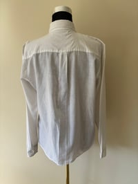 Image 3 of Light Cotton Aztec Blouse | Pleated Shoulders | Size 10. 