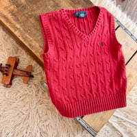 Image 1 of Vintage Ralph Lauren Cable Knit Vest | 5T