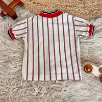 Image 3 of Vintage 1980s "Play Ball" Pinstripe Baseball Pullover | 2T