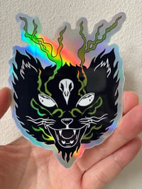 STICKER - Holographic Metal Cat