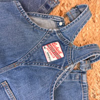 Image 1 of Vintage 1980s Carhartt "Master Cloth" Sanforized Denim Overalls | 12 Months