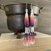 Image 1 of Mixed berries - seed beaded earrings