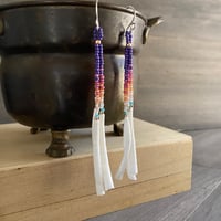 Image 2 of Remixed berries 2 - seed beaded earrings