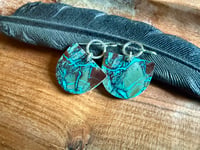 Image 10 of Crysocolla Sterling Silver earrings n4