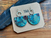 Image 2 of Crysocolla Sterling Silver earrings n4