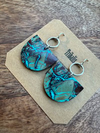 Image 14 of Crysocolla Sterling Silver earrings n4