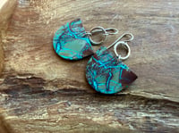 Image 13 of Crysocolla Sterling Silver earrings n4