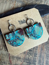 Image 20 of Crysocolla Sterling Silver earrings n4