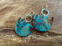Image 5 of Crysocolla Sterling Silver earrings n4