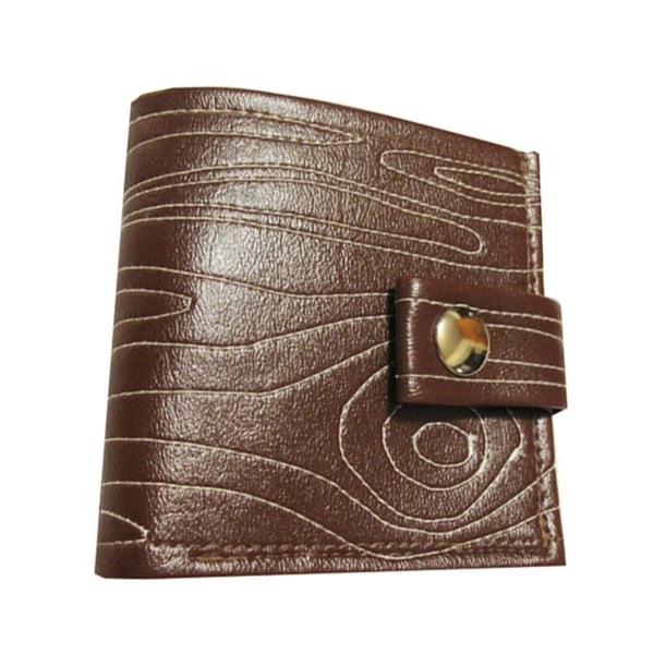 Image of Woodgrain ) Bifold Wallet with Snap (Plus Zipper!)