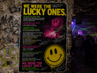 Image 1 of We Were The Lucky Ones – A3 Old Skool Rave Poster by Wezo