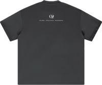 Image 2 of Heavyweight Earth Tone "CUPID" T-shirt - Carbon Gray 305gsm|9.0oz