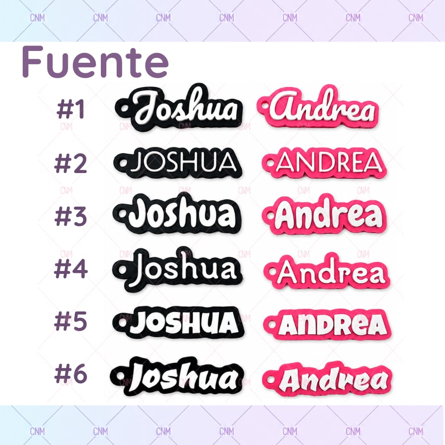 Image of Llavero personalizado / Etiqueta para mochila / Nombres personalizados