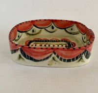 Image 2 of Soap dishes Pink and green pattern