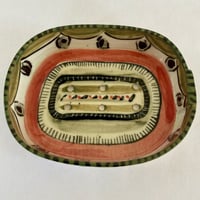 Image 3 of Soap dishes Pink and green pattern