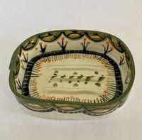 Image 2 of Green and gold soap dish