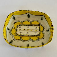 Image 1 of Soap dishesYellow pattern