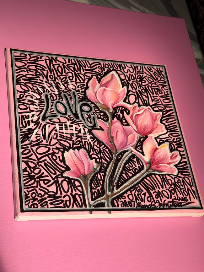 Upcycled from a Thrift Store Find • 10” x 10” 