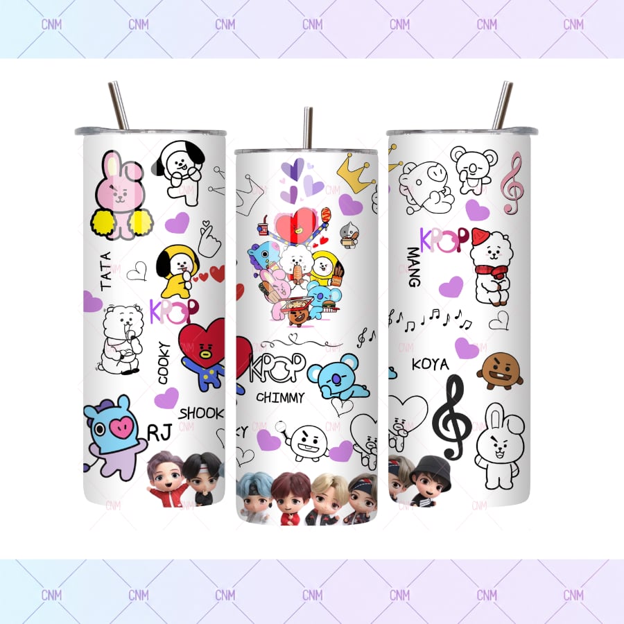 Image of Vaso Térmico Inspirado en BT21 | Unofficial Fan-Made Item