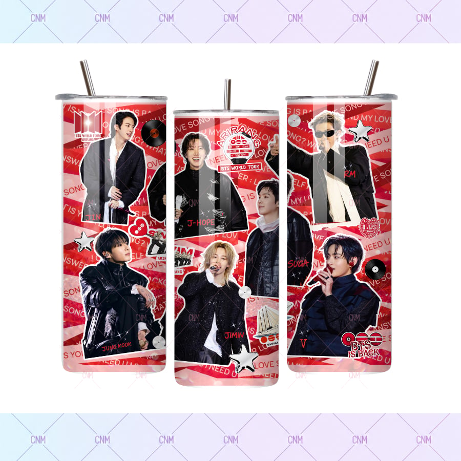 Image of Vaso Térmico Inspirado en BTS | Unofficial Fan-Made Item