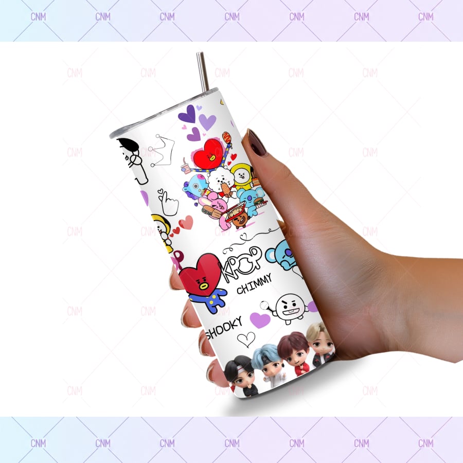 Image of Vaso Térmico Inspirado en BT21 | Unofficial Fan-Made Item