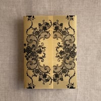 Image 7 of Versailles nocturne floral lace printed Vellum wrap for 5x7 card PACK of 10