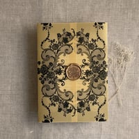 Image 5 of Versailles nocturne floral lace printed Vellum wrap for 5x7 card PACK of 10