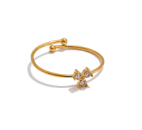 Image 1 of Gold Petite Trio Ring 