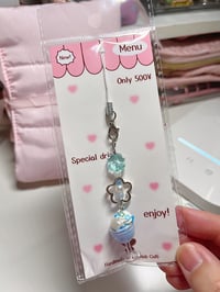 Lucky blue soda keychain