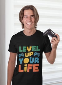 Image 3 of Level Up Your Life Graphic Unisex Ultra Cotton Tee